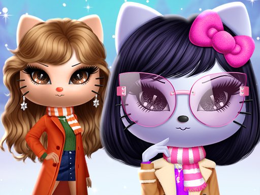 Equipo de Gatos Invierno Vestir - crazygames