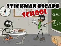 Stickman Escape School en español se traduce como: \"Stickman Escapa de la Escuela\". - crazygames