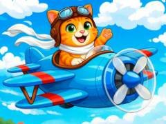 Aviones de dibujos animados: Rompecabezas de rompecabezas - crazygames